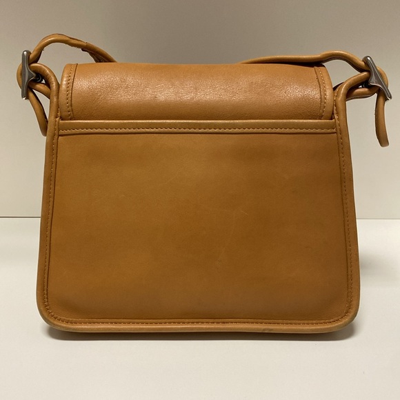 COACH Rambler's Legacy Vintage Tan Leather Shoulder Crossbody Bag 9061 - Picture 3 of 17